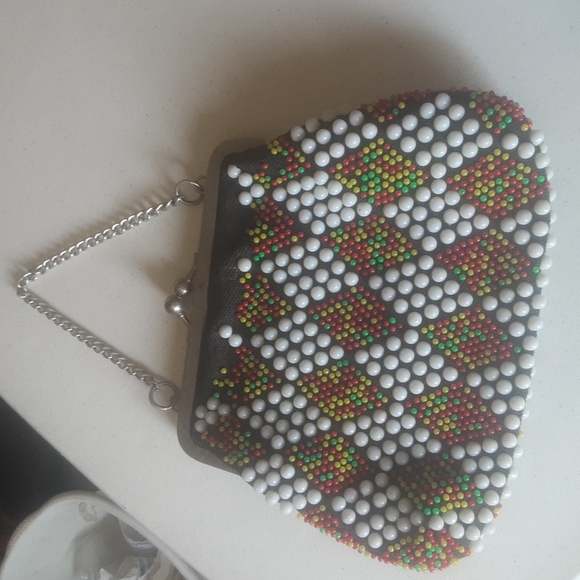 Vintage Handbags - Vintage Beaded 1970s Bag